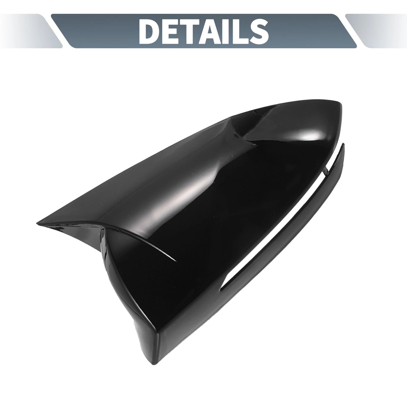 Pair Rearview Mirror Cover Overlay Gloss Black for Hyundai Tucson (2022–2024)