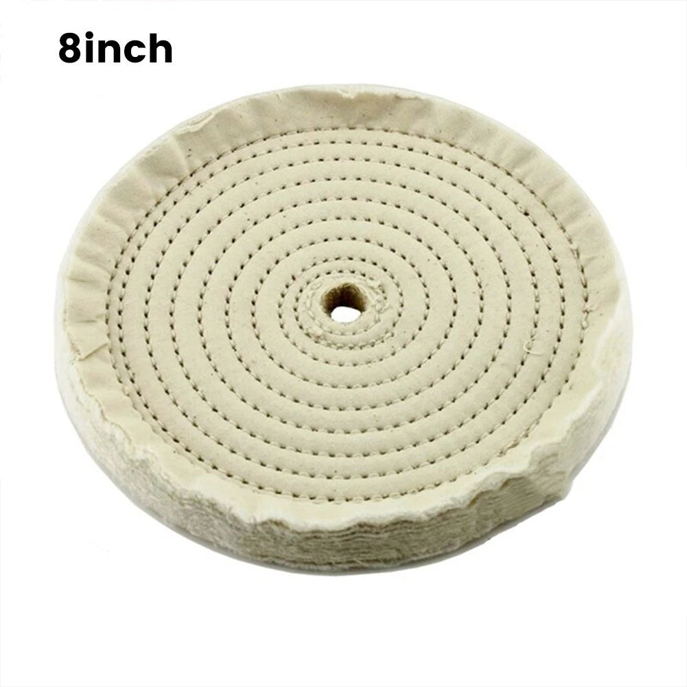 8 Inch Cotton Cloth Buffing Polishing Wheel Pads for Grinder Tools
