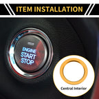 Engine Start Stop Button Knob Cover Ring for Toyota Tacoma (2016–2023) Gold Tone