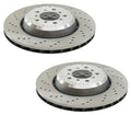 2X Front Drilled 325mm Disc Brake Rotors for BMW E46 M3 (2001–2006)