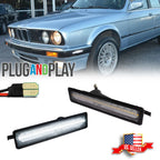 Clear White LED Side Marker Lights for BMW E30 3 Series & E34 5 Series (1982–1996)