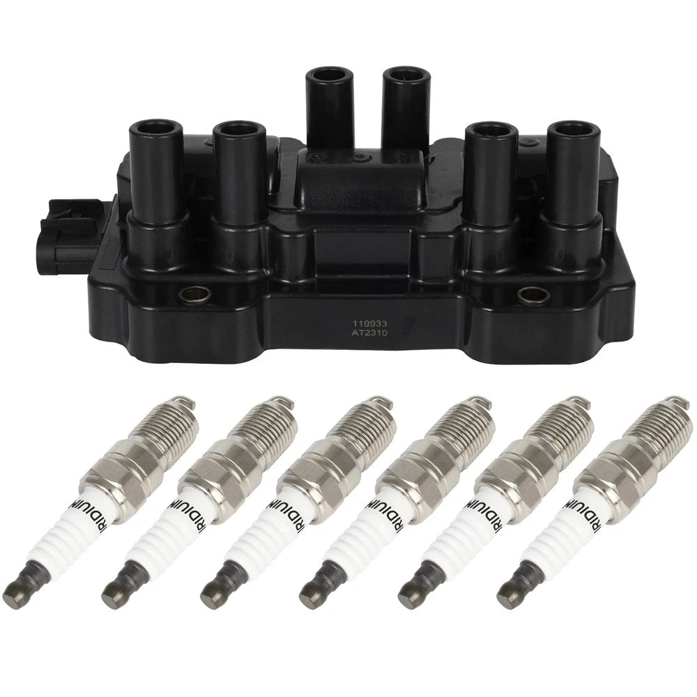 Set of 6 Ignition Coils & Spark Plugs for Chevy Impala Uplander Malibu (2000–2015)