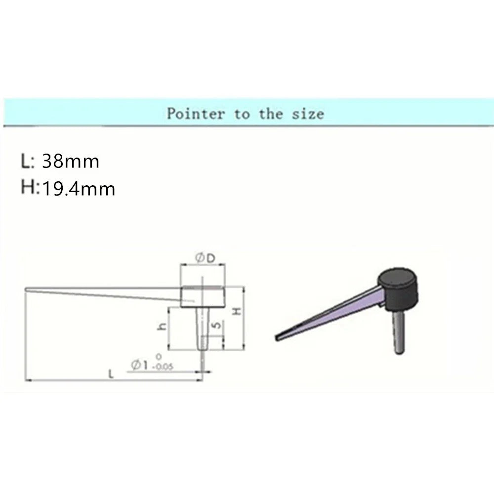 5 x 38mm Speedometer Needles for Auto Motorcycle Speedo