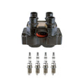 Denso Ignition Coil & Bosch Spark Plugs Kit for Mazda 626 (1998–2002)
