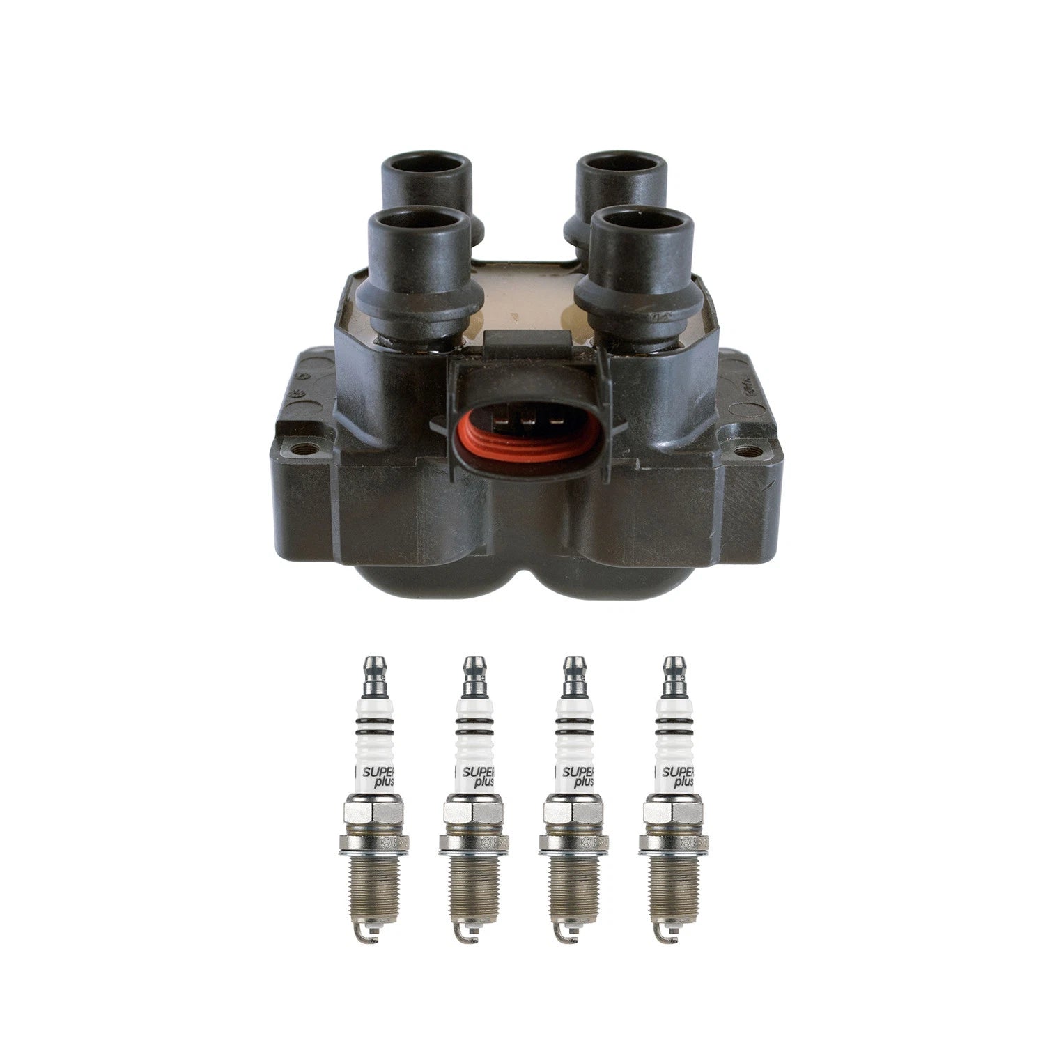 Denso Ignition Coil & Bosch Spark Plugs Kit for Mazda 626 (1998–2002)
