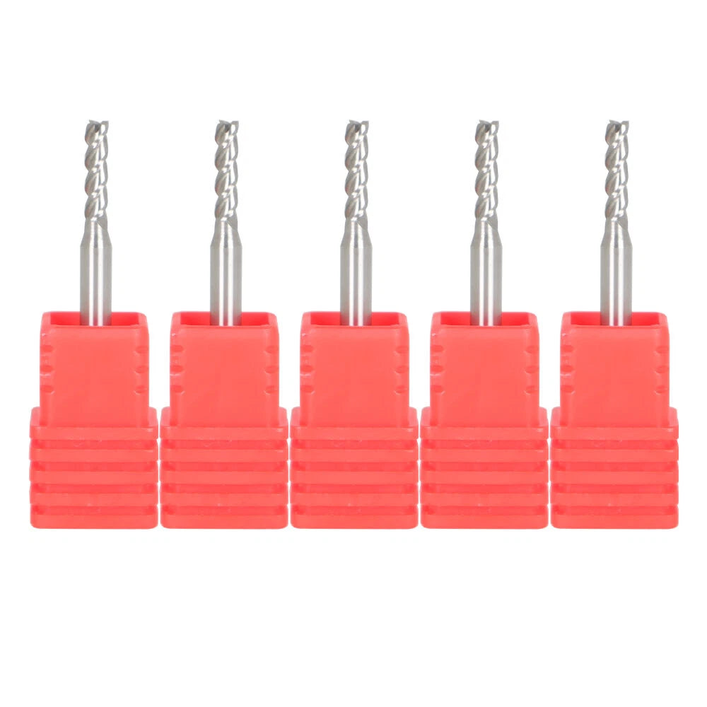 Set of 5 Carbide End Mills 3/8" LOC for Various Models