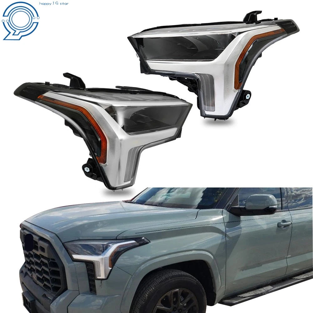 LED Headlights for Toyota Tundra (2022–2023) Black Left+Right Side