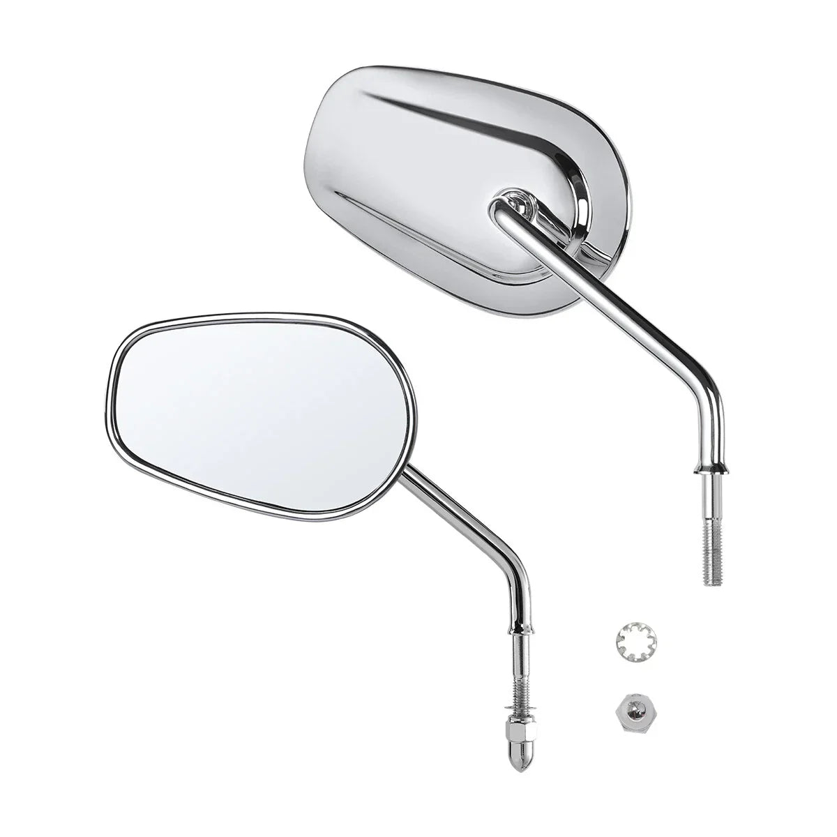 Chrome Rear View Mirrors for Harley Davidson Touring Road King Electra Glide (2009-2023)