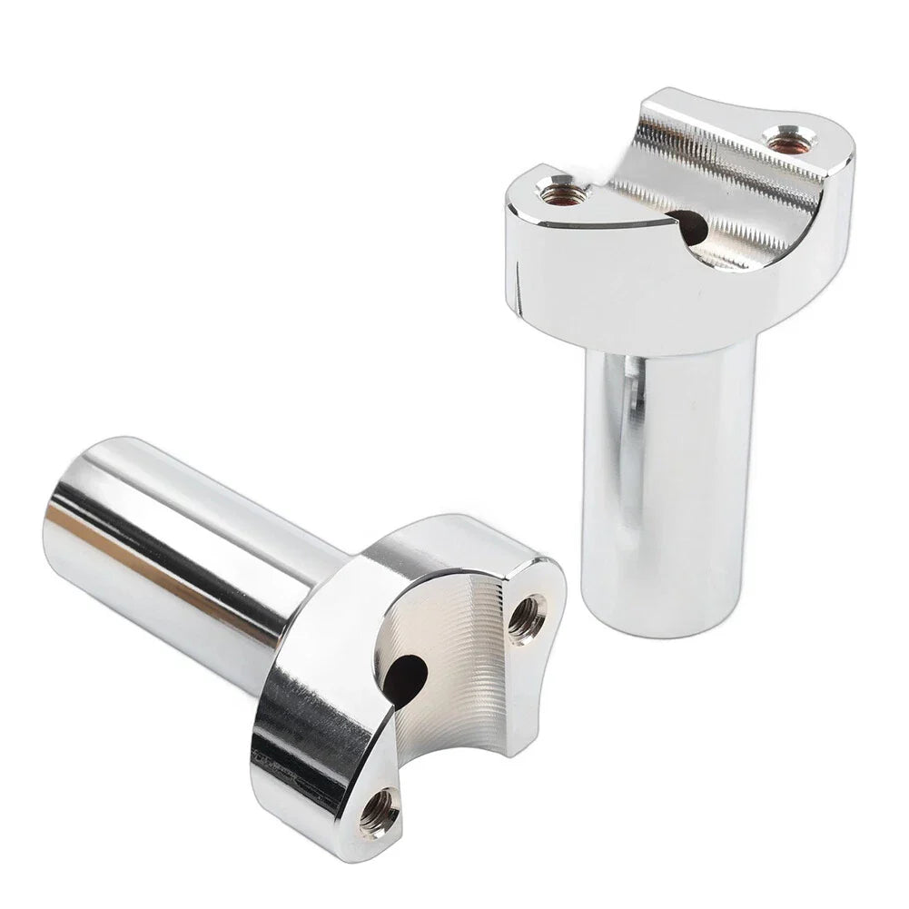 3.5" Chrome Straight Handlebar Risers for Harley Dyna Sportster Softail