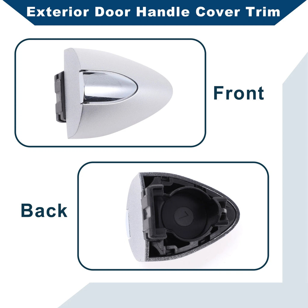 Exterior Door Handle Cover Trim for Buick LaCrosse (2017–2019) Silver Tone
