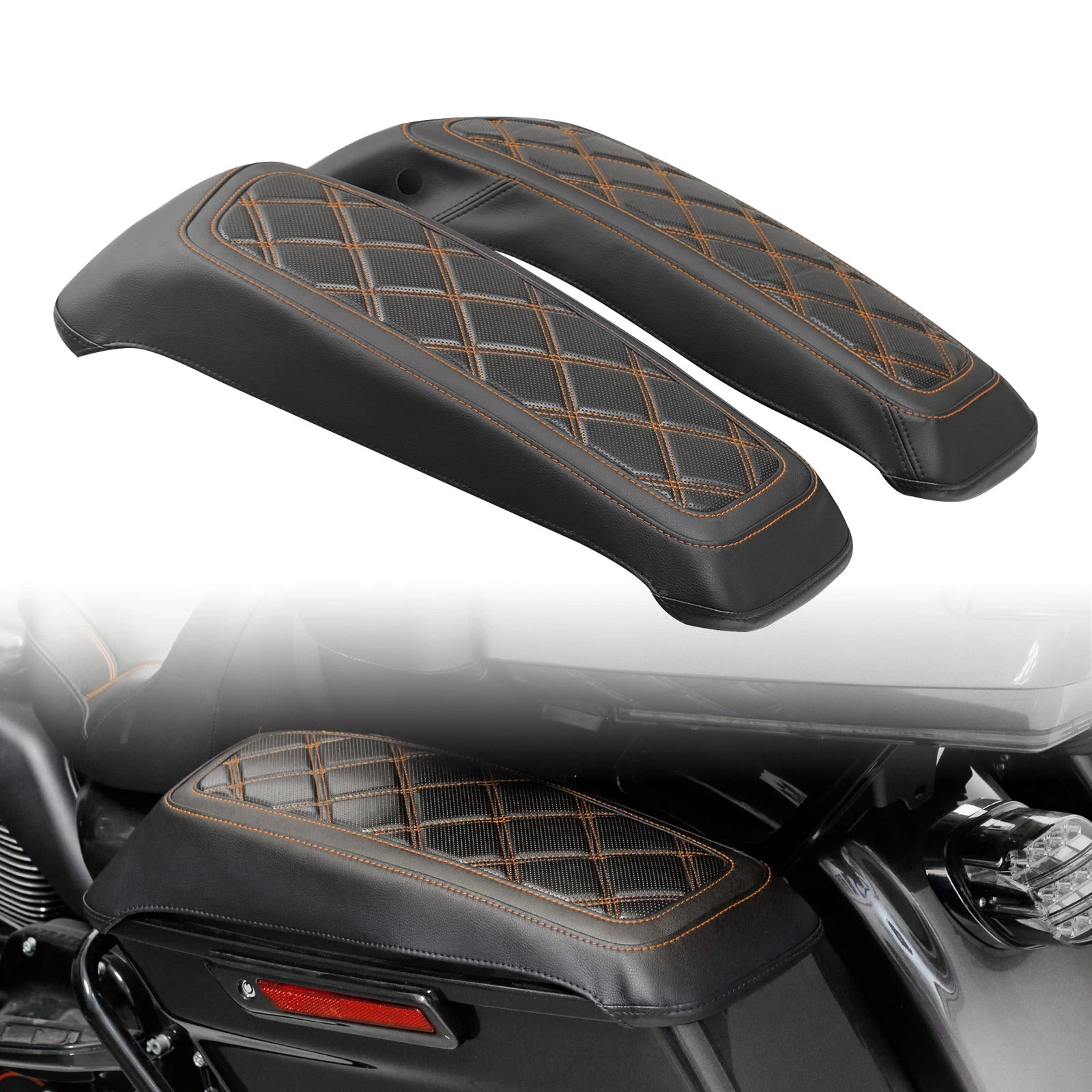 Saddlebag Lid Covers for Harley Touring Road King Street Glide (2014–2023)