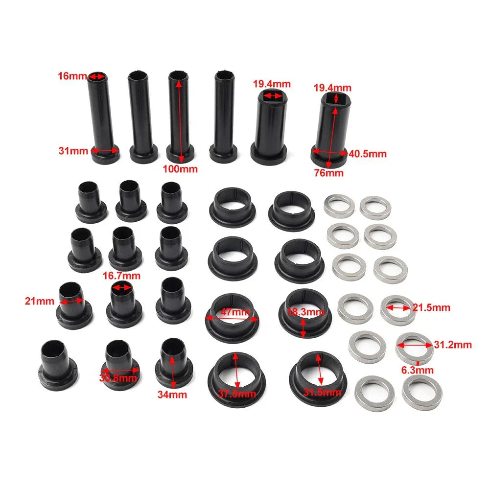38Pcs A-Arm Spacer Bushing Kit for Polaris Sportsman 400 500 700 (2000-2014)
