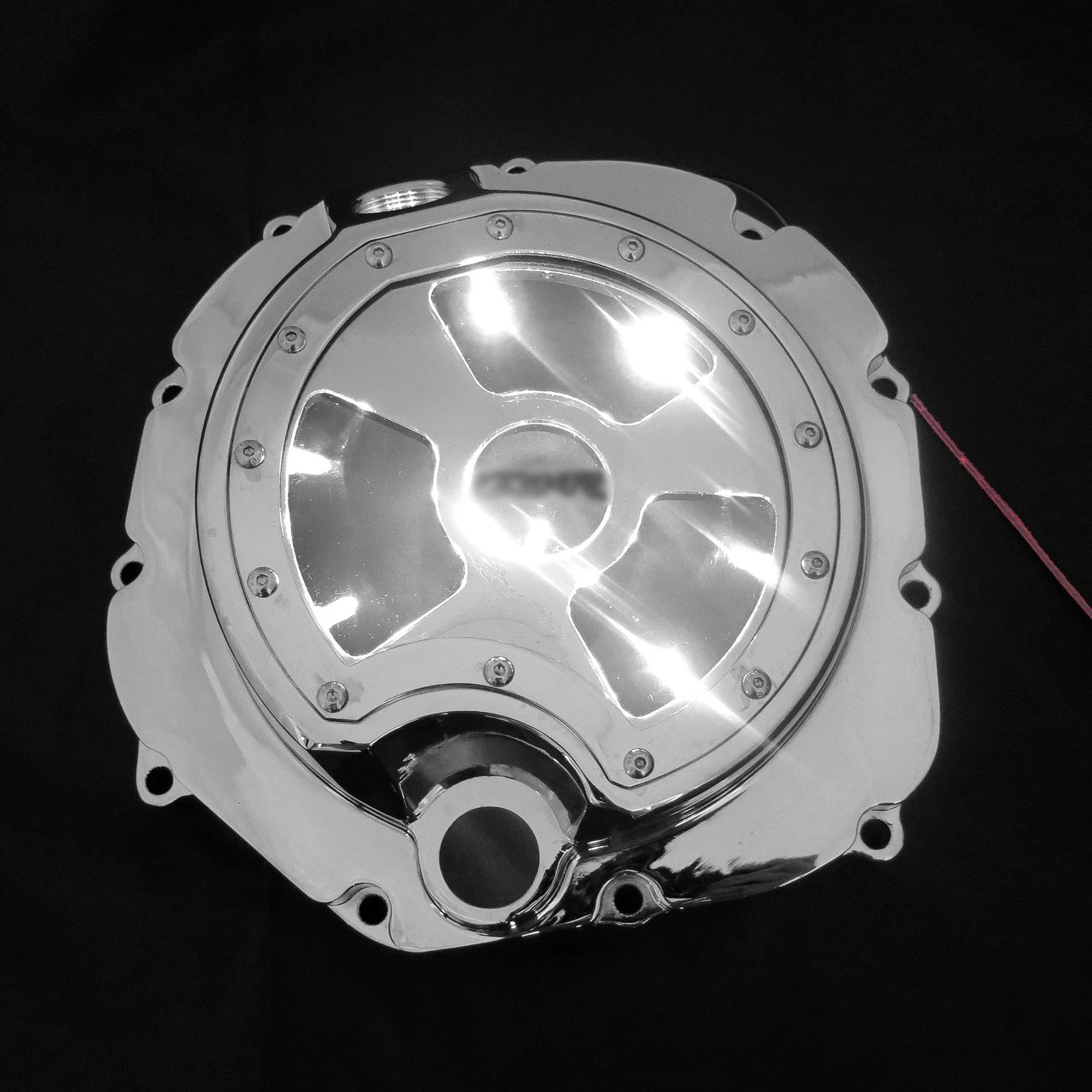 Chrome Engine Clutch Cover with White LED for Kawasaki ZX-14R (2006–2014)