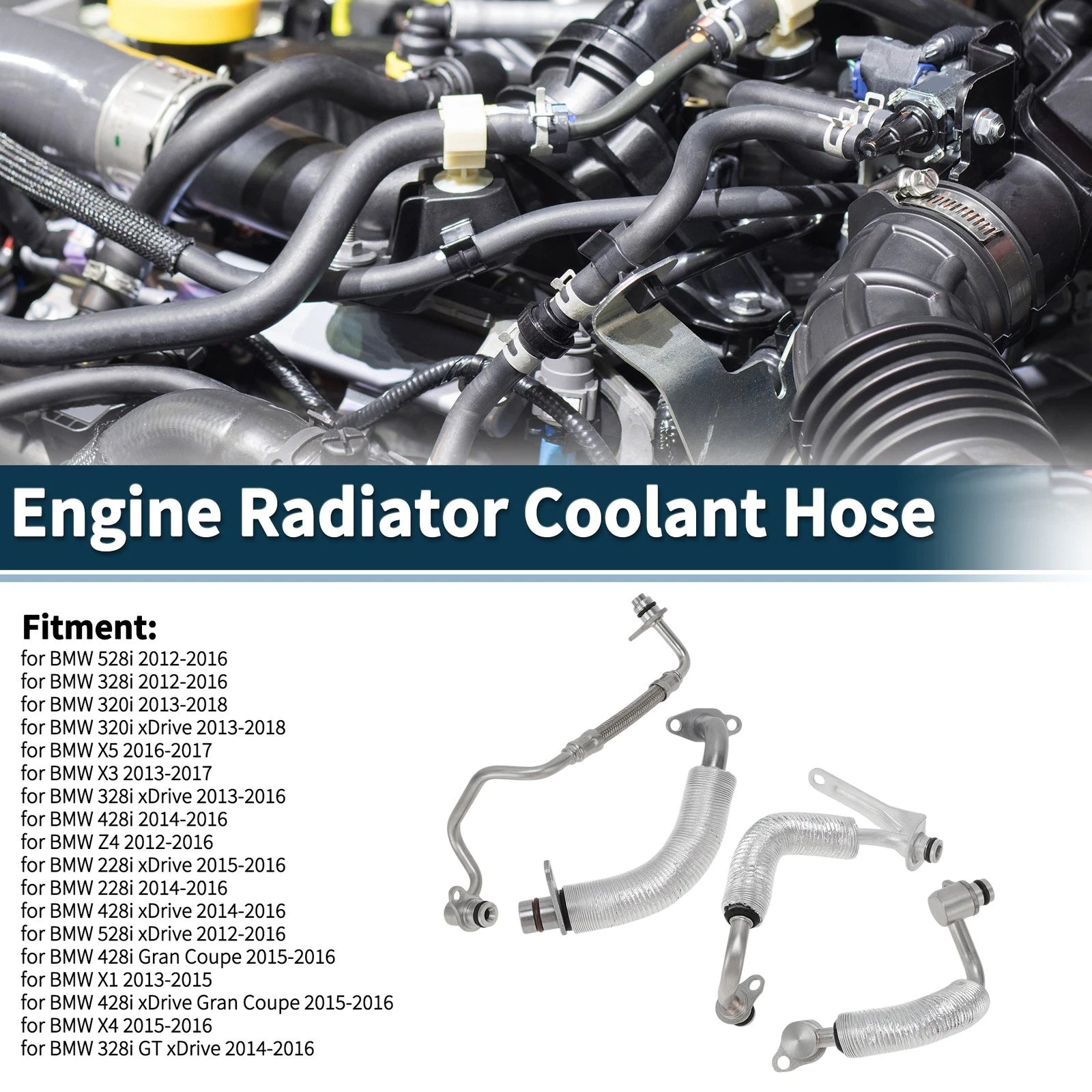 Set of 1 Coolant Pipe for BMW 528i (2012–2016) 11538663516