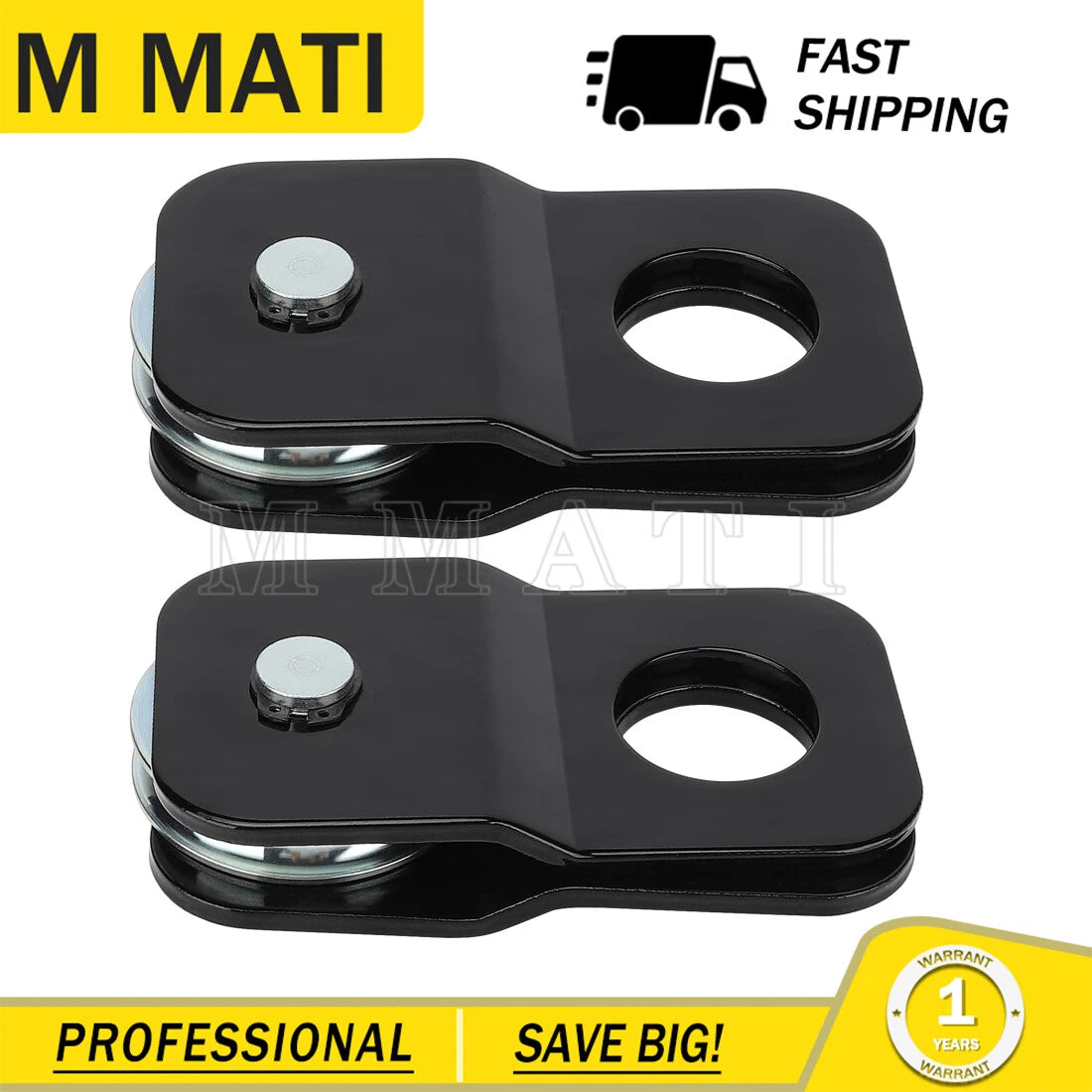 2X Snatch Blocks 4 Ton Recovery Winch Pulley for ATV UTV (8000lbs)