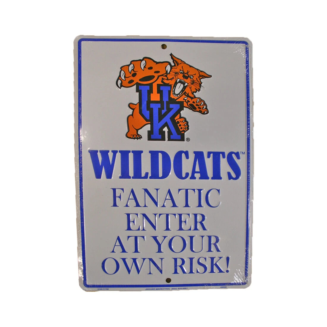 8" x 12" Embossed Metal Parking Sign for Wildcats Fanatic