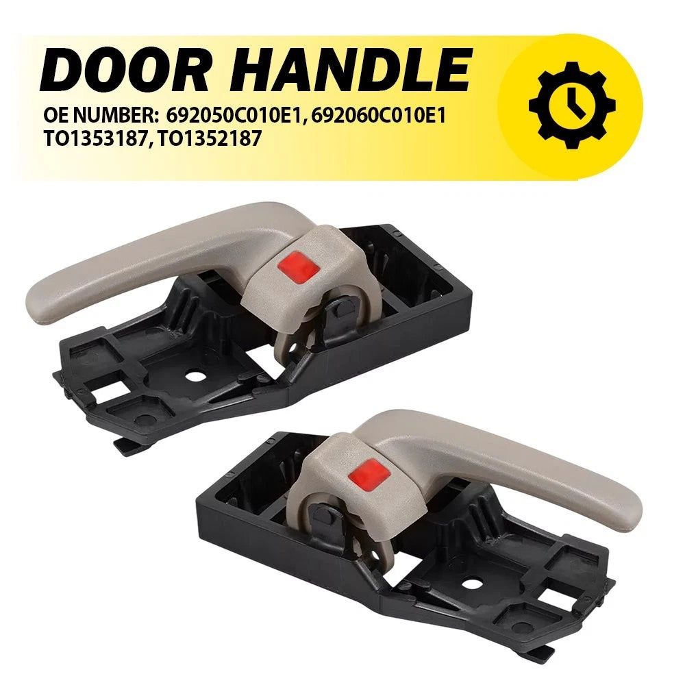 2X Beige Interior Door Handle & Bezel for Toyota Tundra (2000–2006)