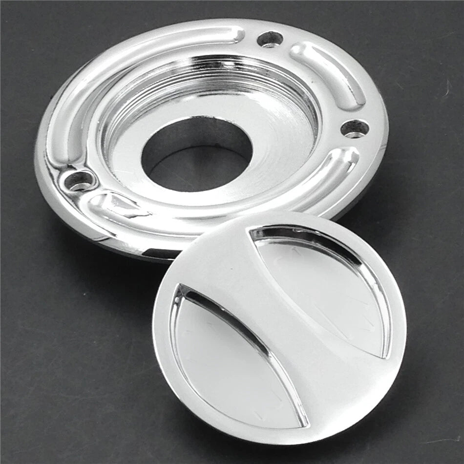 Chrome Keyless Gas Cap for Kawasaki ZX-10R, ZX-9R, ZX-6RR (2004–2023)