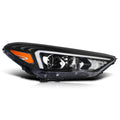 Right Side Projector Headlight Lamp for Tucson (2019–2021) Black Housing