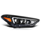 Right Side Projector Headlight Lamp for Tucson (2019–2021) Black Housing