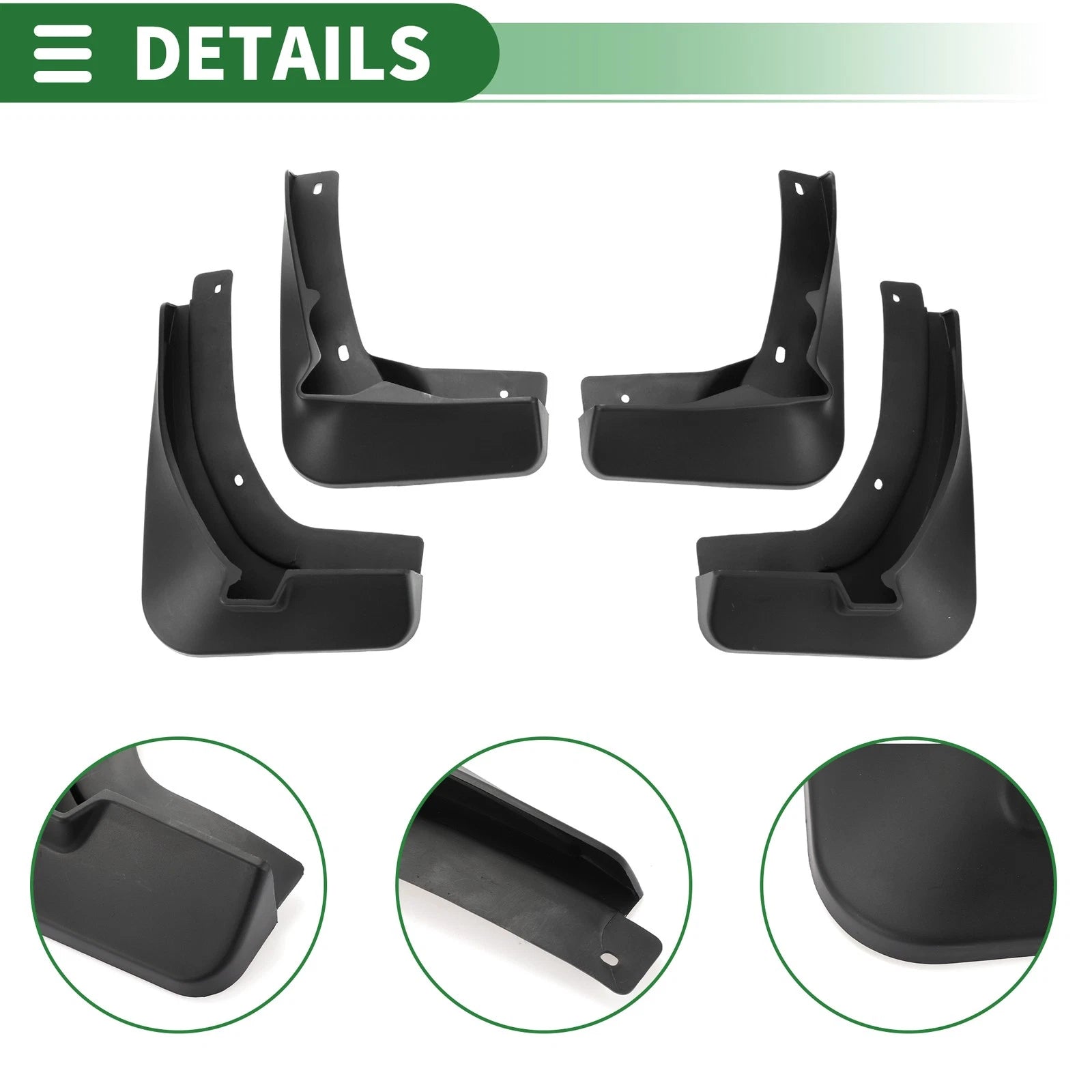 Set of 2 Mud Flap Splash Guards for Volkswagen GTI (2015–2017)