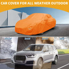 Waterproof All Weather Car Cover for Lexus LC - Orange Cotton with Zipper