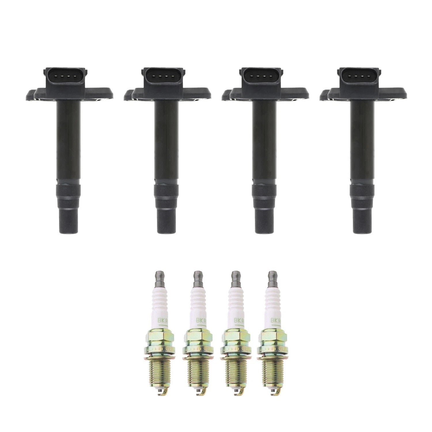 NGK Ignition Coil & 4 Nickel Spark Plugs Kit for A4 Quattro, Passat (1996–2005)