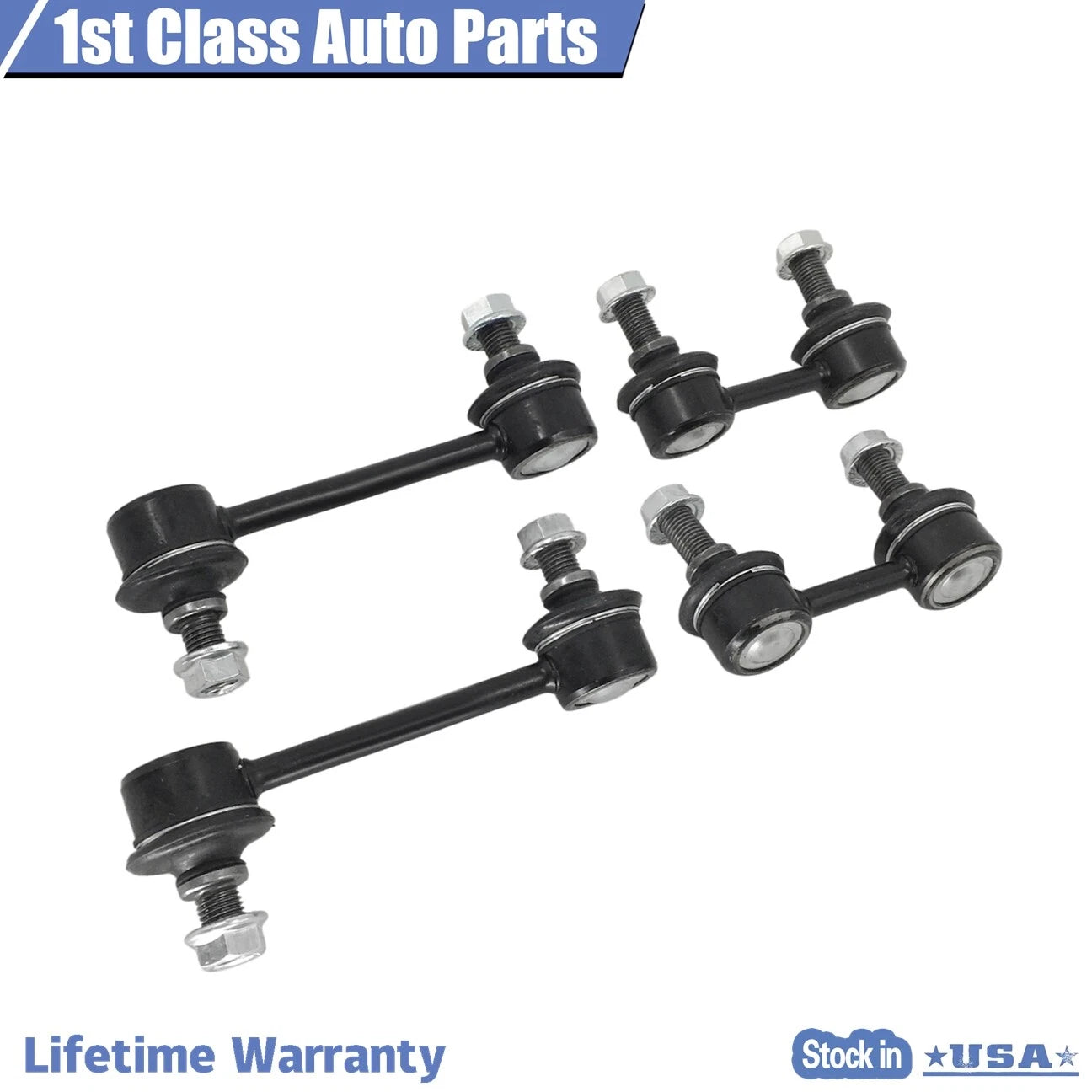 Set of 2 Front Suspension Sway Bar End Links for Chevy Geo Prizm Toyota Corolla (1992–2002)