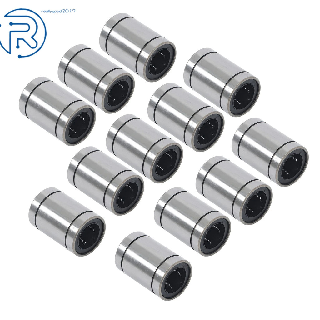 12Pcs LM25UU Linear Ball Bearings for Various Applications (40mm OD, 25mm Bore)