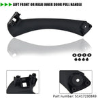6 x Black Inner Door Panel Handle Pull Trim Covers for BMW E90 3 Series (2007-2013)