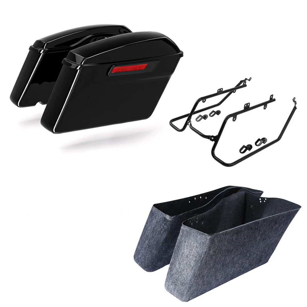 Hard Saddlebags & Conversion Brackets Kit for Harley Dyna Street Bob (2008–2017)