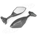 Rearview Mirrors w/ Amber Lights for Kawasaki Suzuki Yamaha Universal