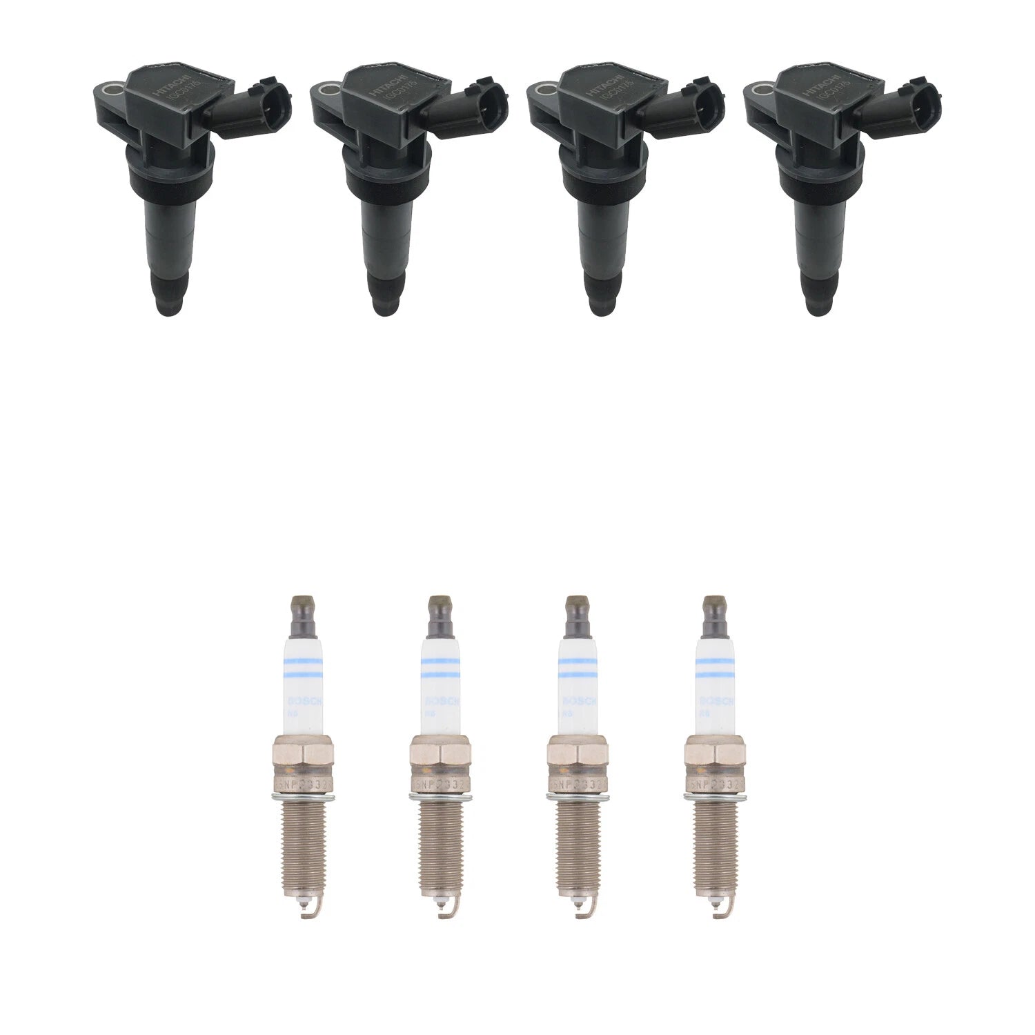 Set of 4 Ignition Coils & Spark Plugs for Hyundai Sonata (L4)