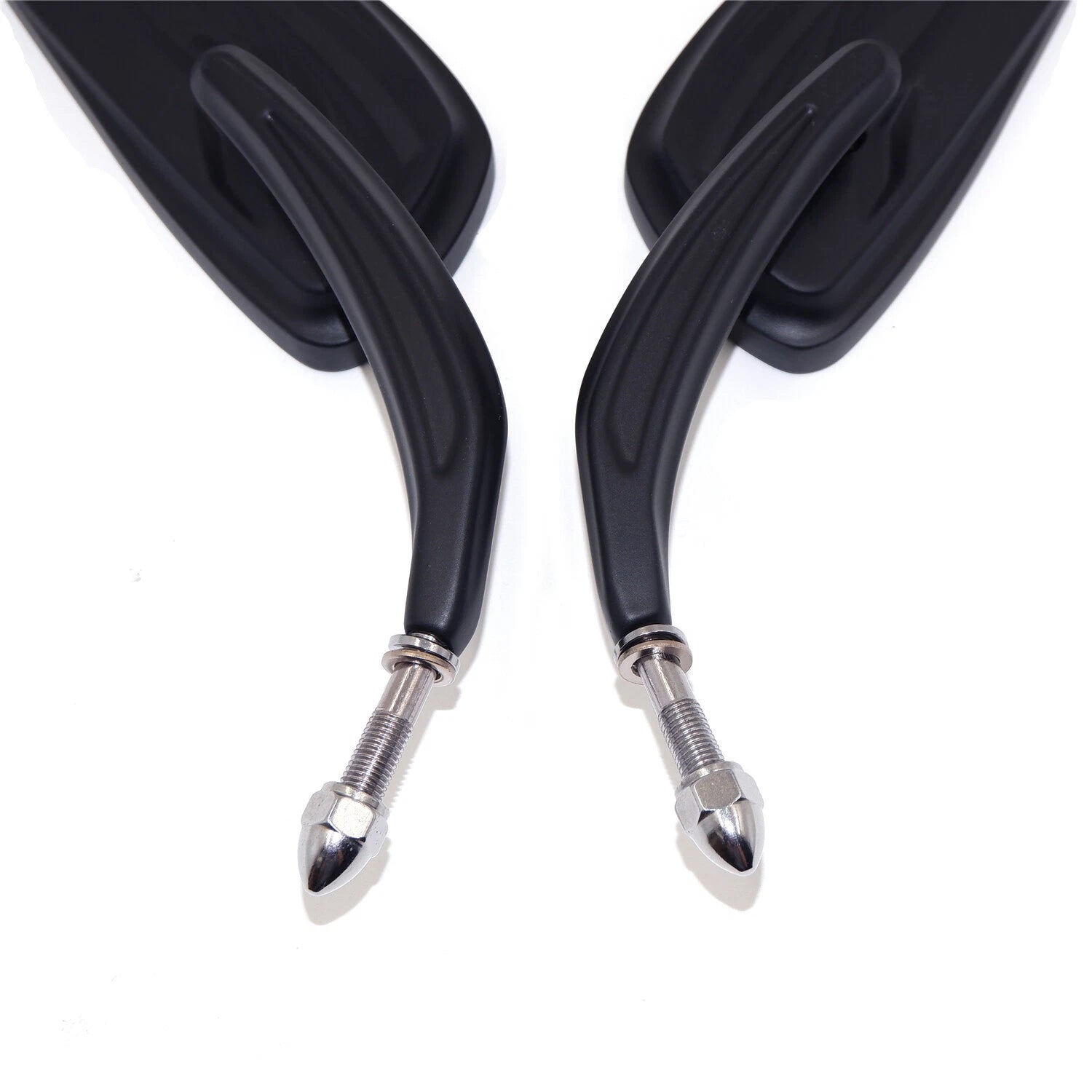 8mm Black Rear View Side Mirrors for Harley Touring Road Glide Electra