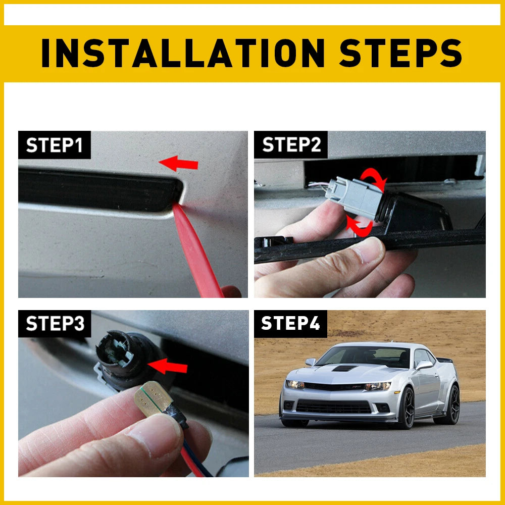 LED Side Marker Lights for Chevy Camaro (2010–2015) Smoked Amber