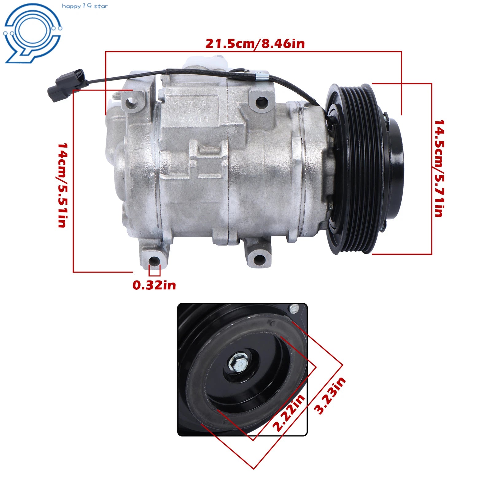A/C Compressor for Honda Pilot Odyssey Ridgeline (2007-2015)