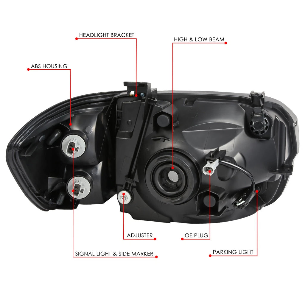 Factory Style Chrome Housing Headlights for Toyota Sequoia/Tundra (2005–2007)