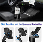 3-in-1 Wireless Car Charger Cup Holder Mount for Phone (2020-2025)