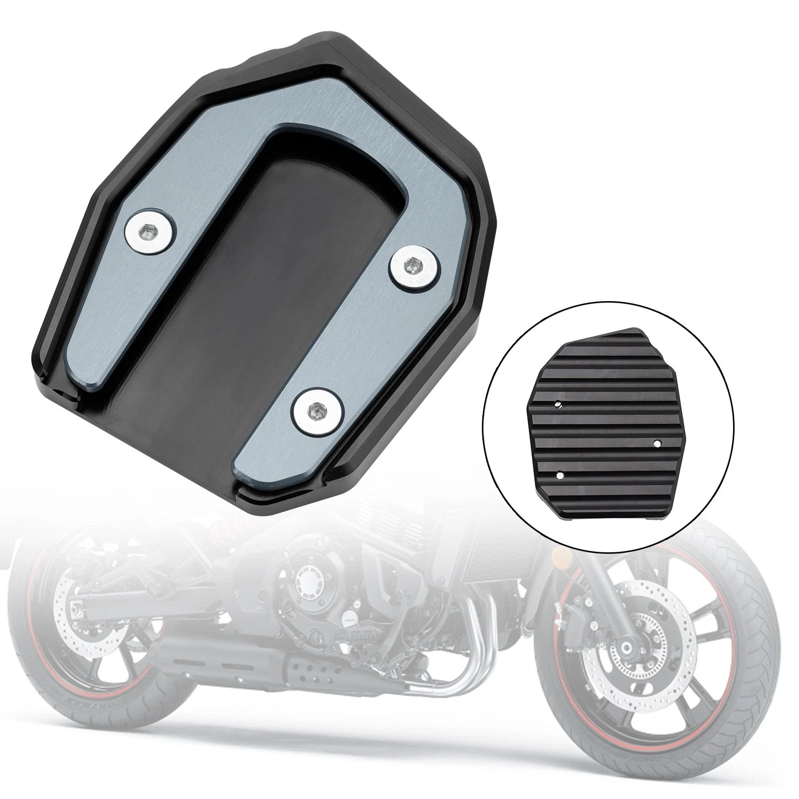 Kickstand Enlarger Plate Pad for Kawasaki Vulcan S 650 VN650 (2015–2023)