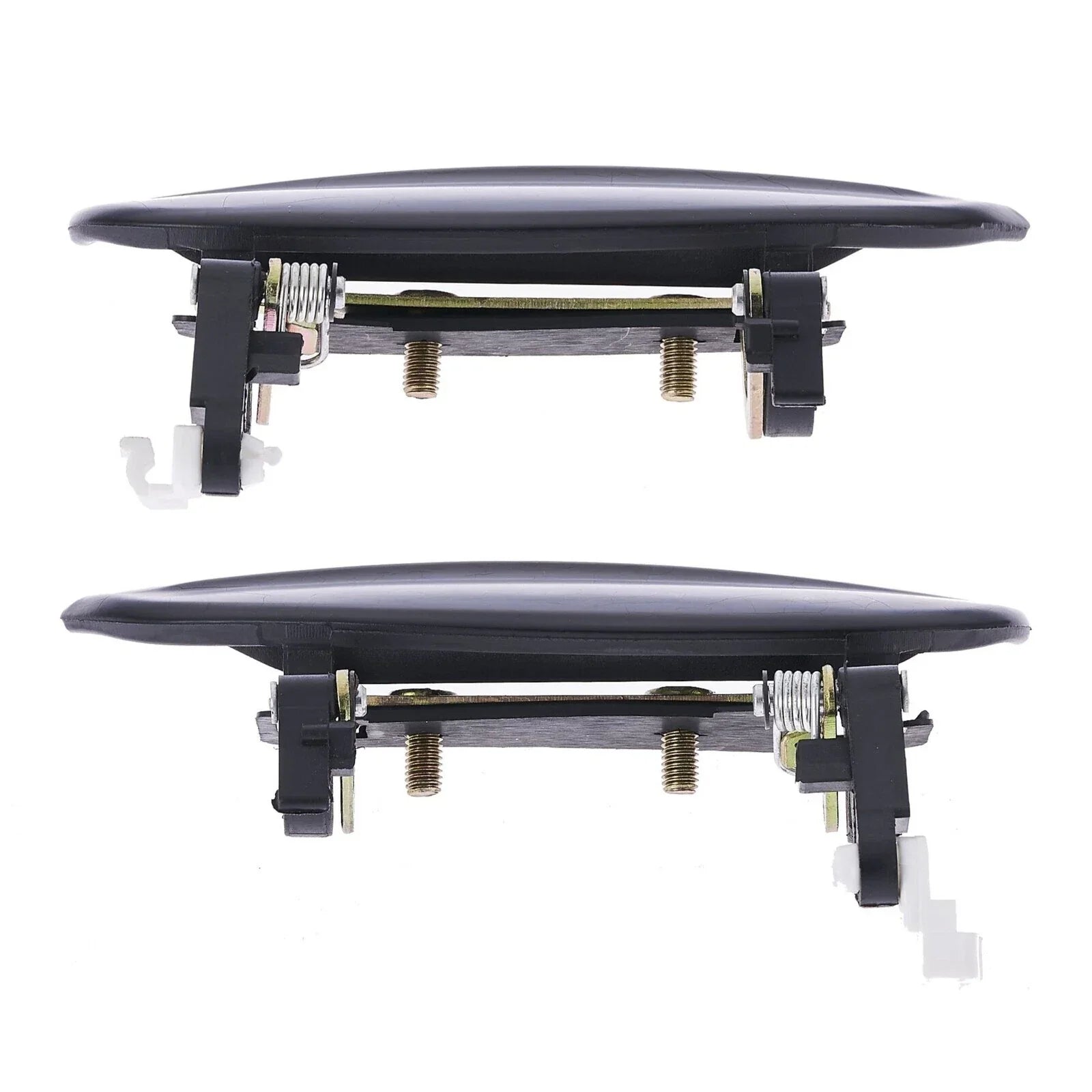 2 x Front Left & Right Outer Door Handle Smooth Black for Kia Rio (2002–2005)