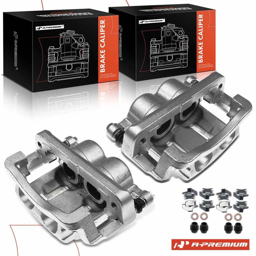 Pair Front Brake Calipers with Brackets for Ford F-350 Super Duty (2005–2010)