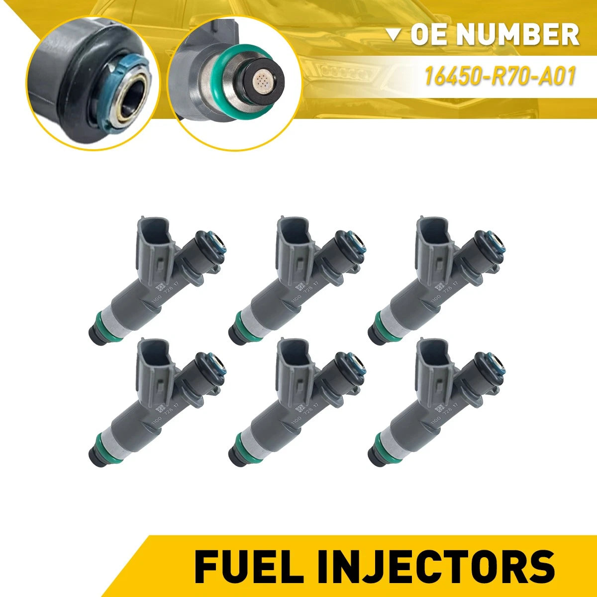 6X Fuel Injectors for Acura MDX Sport Hybrid (2017–2020), ZDX (2010–2013)