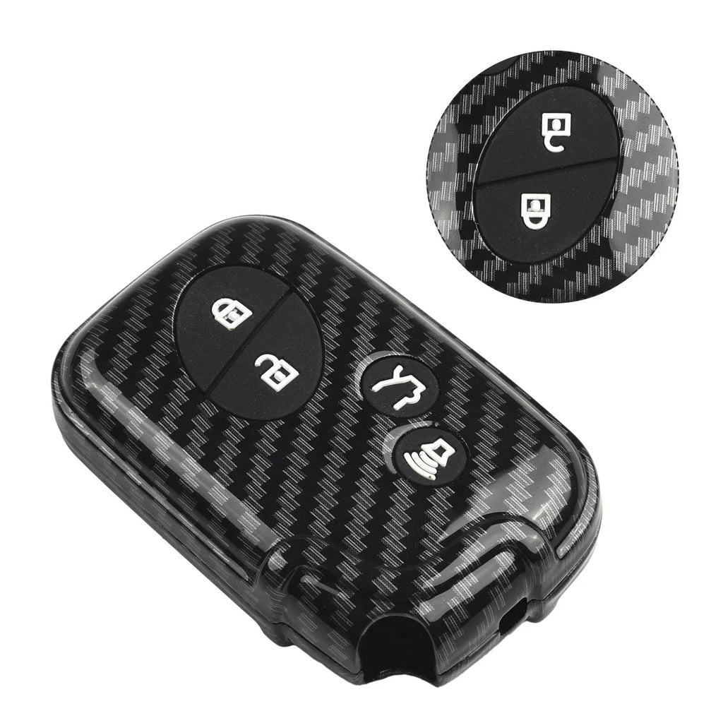 Key Cover 1 x ABS & Rubber Carbon Fiber Look for Car