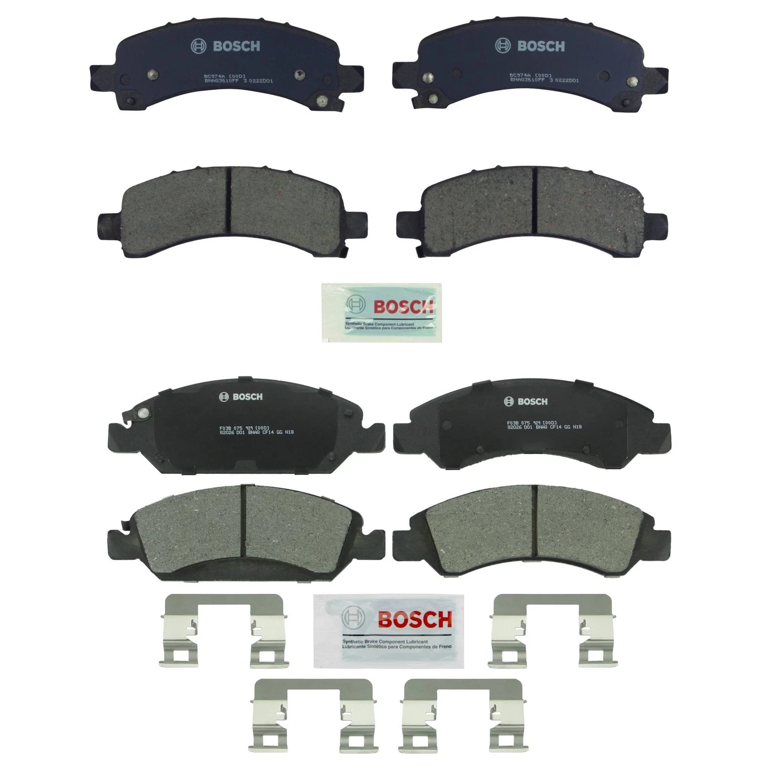 Bosch QuietCast Brake Pads Kit for Chevrolet GMC (Front & Rear)