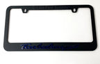 Matte Black Premium License Plate Frame with Blue Outline for Honda (2000–2010)
