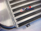 Universal Intercooler 450x300x75mm + 3" Aluminum Piping + Black Hoses