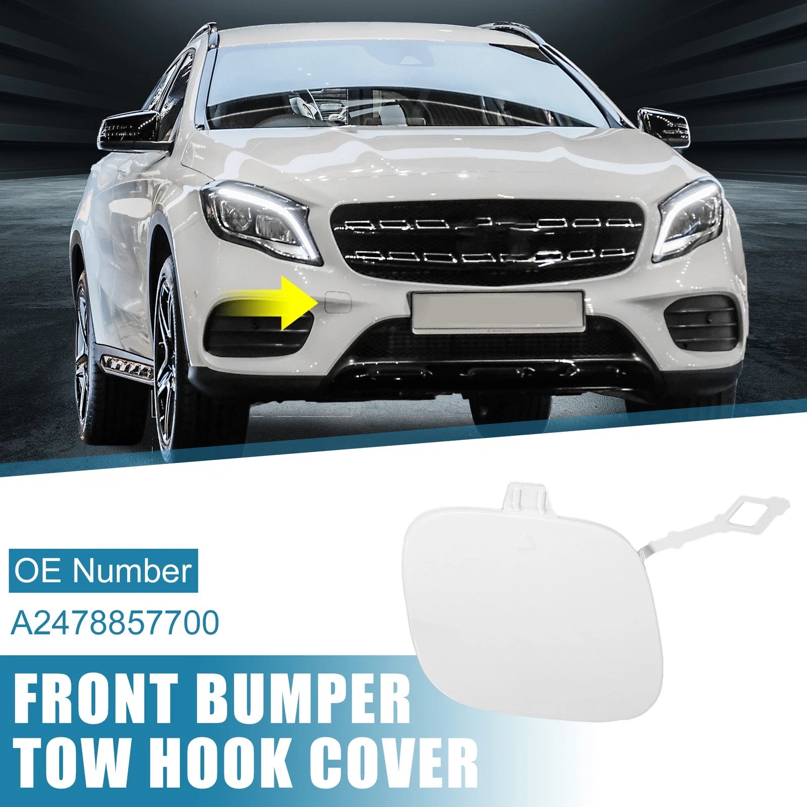 Tow Hook Cover for Mercedes-Benz GLB250 (2020–2022) - White