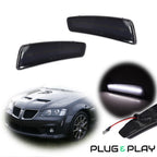 2X Smoked LED Front Bumper Side Marker Lights for Pontiac G8 (2008–2009)