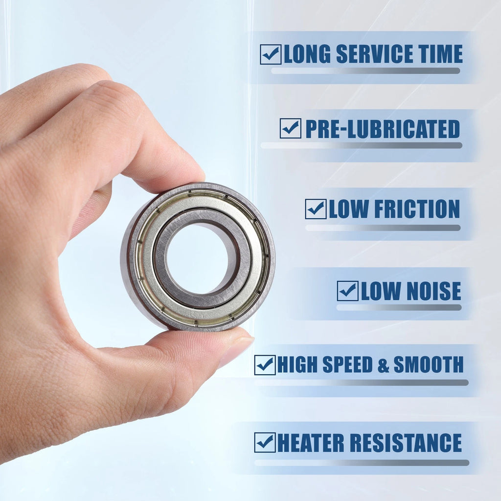 5 Pcs R12ZZ Deep Groove Ball Bearings for Car (19.05x41.275x11.113mm)