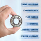 5 Pcs R12ZZ Deep Groove Ball Bearings for Car (19.05x41.275x11.113mm)